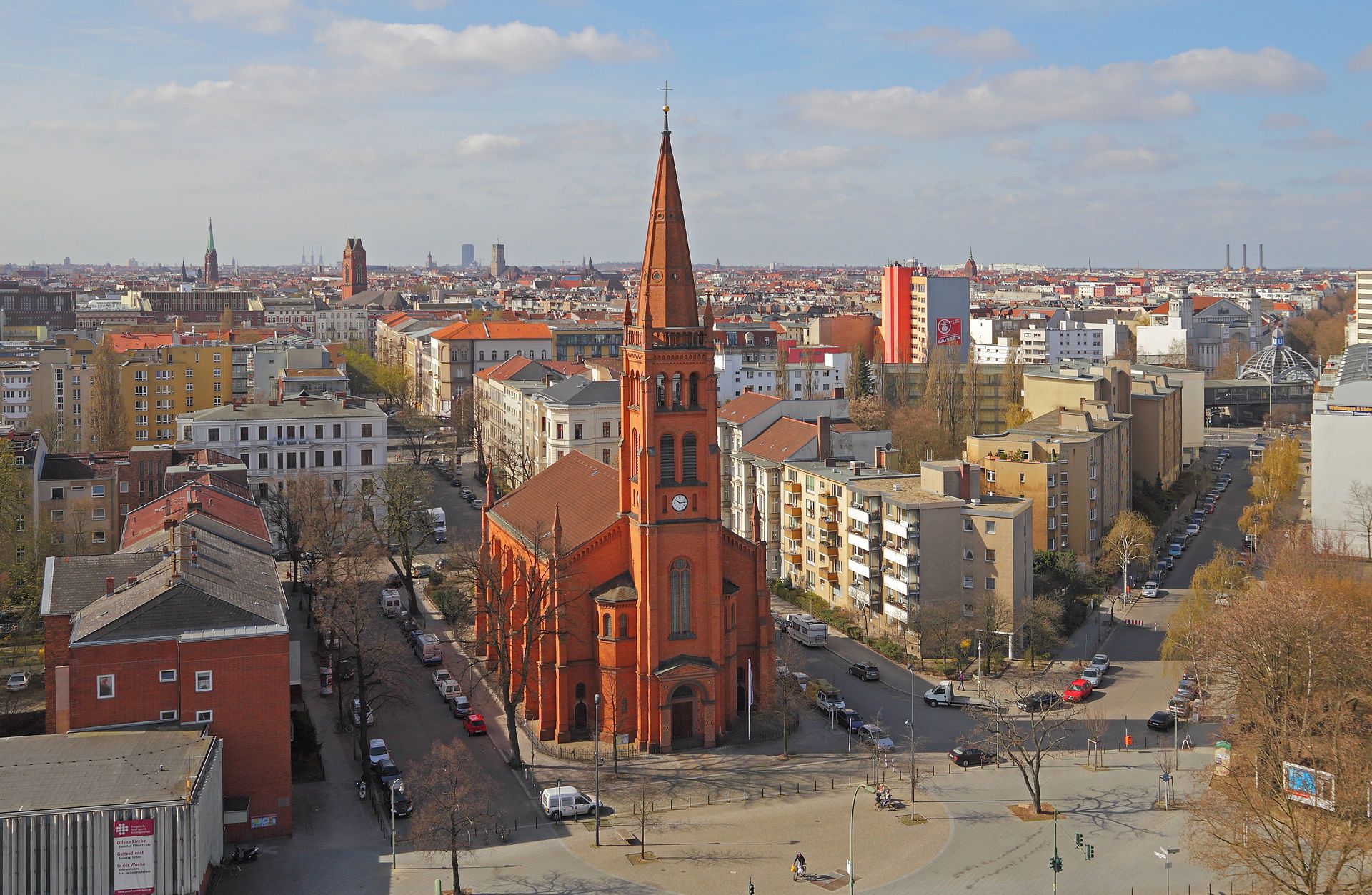 Aerial shot of Twelve Apostel Church 